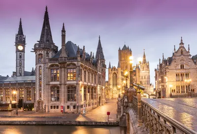 Moody Historic Wallpaper World Wallpaper 4K 5712x3902 4k, Ultra, Hd, View, Of, Historic, Architecture, In, Ghent, Belgium, Showcasing, Illuminated, Gray, Landscape