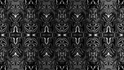 Black White Kaleidoscope Abstract Wallpaper 4K 1920x1080 Black-and-white, Kaleidoscope, Abstract, Mirrored, Ornate, Organic, Shapes, In, Repeating, Tessellated, Pattern, Gray, Black, Brown, Ultrawide, Full HD