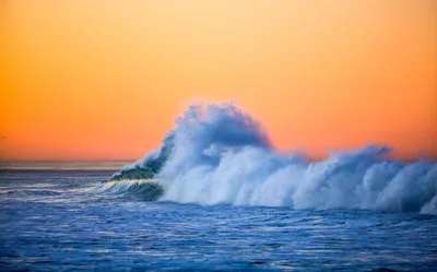 Ocean Waves Crashing Vibrant Orange Nature Wallpaper 4K 2000x1244 Hd, Desktop, Wallpaper, Of, Ocean, Waves, Crashing, Under, Vibrant, Orange, Sunset, Showcasing, Pink, Purple, Ultrawide, Full HD