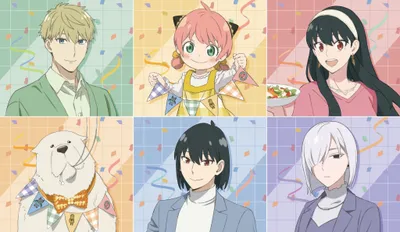 Epic Anime Wallpaper Abstract Wallpaper 4K 2048x1191 Anime, Hd, Pc, Desktop, Wallpaper, Featuring, Main, Characters, Spy, Family, Each, Framed, White, Ultrawide, Full HD