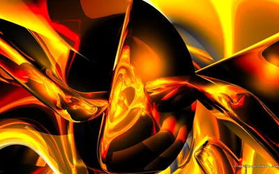 Moody Vibrant Wallpaper Black/Dark Wallpaper 4K 2560x1600 Vibrant, Abstract, Fractal, In, Molten, Gold, And, Black, Swirling, Curved, Forms, Reflective, Yellow, Purple, Orange, Ultrawide, QHD