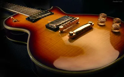 Close Elegant Guitar Abstract Wallpaper 4K 1920x1200 A, Close-up, View, Of, An, Elegant, Guitar, Showcasing, Rich, Color, Polished, Finish, Brown, Purple, Ultrawide, Full HD