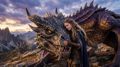 Misty Dragon Wallpaper Fantasy Wallpaper 4K 5504x3072 Dragon, Fantasy, 5k, Ultra, Hd, Pc, Desktop, Wallpaper, Young, Woman, Gently, Rests, Gray, Ultrawide, 4k