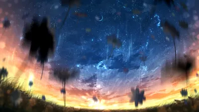 Anime Original Illustration Starry Space Wallpaper 4K 3840x2160 A, Stunning, Hd, Anime, Desktop, Wallpaper, Featuring, An, Original, Illustration, Starry, Sky, Brown, Ultrawide, 4k