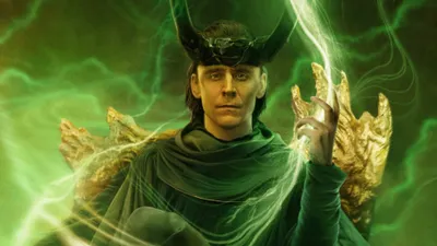 Moody Tom Wallpaper Abstract Wallpaper 4K 3840x2160 Tom, Hiddleston, As, Loki, Showcasing, His, Iconic, Character, Vibrant, Green, Setting, Surrounded, Brown, Ultrawide, 4k