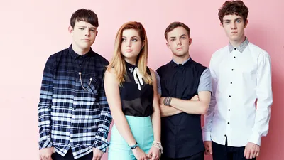 Band Echosmith Sydney Abstract Wallpaper 4K 1920x1080 Hd, Wallpaper, Featuring, The, Band, Echosmith, With, Sydney, Sierota, Posed, Against, Pink, White, Ultrawide, Full HD