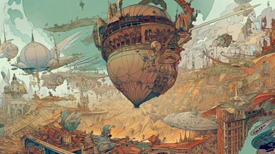 Radiant Fantasy Wallpaper World Wallpaper 4K 2000x1121 Hd, Pc, Desktop, Wallpaper, Of, A, Fantasy, City, Floating, Balloon, Citadels, Gray, Ultrawide, Full HD