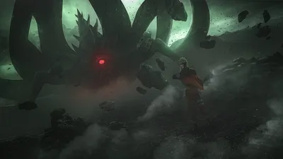 Epic Anime Wallpaper Black/Dark Wallpaper 4K 1920x1080 Hd, Anime, Desktop, Wallpaper, Featuring, Naruto, Uzumaki, Facing, Massive, Menacing, Nine-tailed, Beast, Gray, Ultrawide, Full HD