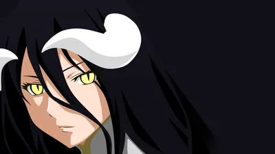 Misty Minimalist Wallpaper Minimal Wallpaper 4K 1920x1080 Minimalist, Vector, Illustration, Of, Albedo, From, The, Anime, Overlord, Featuring, Her, Distinctive, Black, White, Ultrawide, Full HD