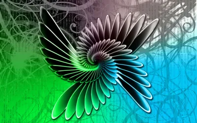 Abstract Fractal Wing Abstract Wallpaper 4K 1920x1200 Hd, Pc, Desktop, Wallpaper, Abstract, Fractal, Wing-like, Spiral, Blue, Green, Radiating, Over, Gray, Red, Ultrawide, Full HD