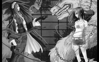 Dreamy Black Wallpaper Fantasy Wallpaper 4K 1680x1050 Black-and-white, Hd, Pc, Desktop, Wallpaper, Featuring, Characters, And, Dragons, Anime, Ga-rei, Zero, White, Gray, Ultrawide