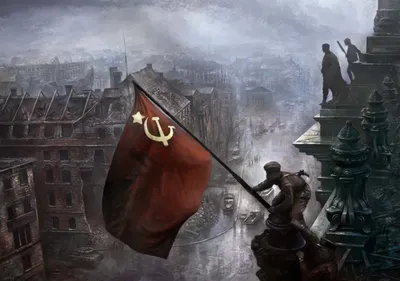 Soviet Soldiers Raising Ussr Abstract Wallpaper 4K 2409x1695 Soviet, Soldiers, Raising, The, Ussr, Flag, Over, Reichstag, During, World, War, Scene, Gray, Landscape, Full HD