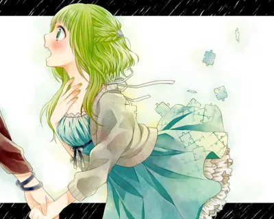 Bright Anime Wallpaper Abstract Wallpaper 4K 2500x2000 Anime-style, Hd, Pc, Desktop, Wallpaper, Featuring, Gumi, From, Vocaloid, Vibrant, Green, Hair, White, Square, Full HD