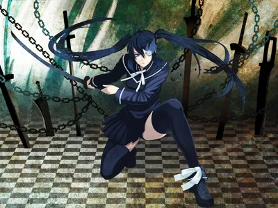 Anime Black Rock Shooter Black/Dark Wallpaper 4K 1600x1200 Anime, Black, Rock, Shooter, Hd, Desktop, Wallpaper, White, Landscape