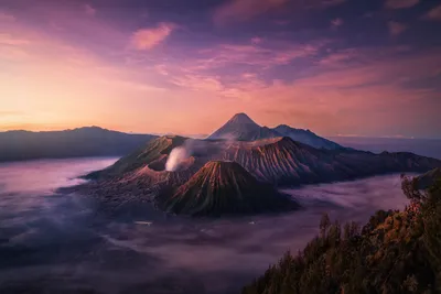Misty Breathtaking Wallpaper Nature Wallpaper 4K 2500x1668 Hd, Desktop, Wallpaper, Showcasing, A, Breathtaking, Mountain, Landscape, Volcano, Surrounded, Fog, Under, Gray, Full HD