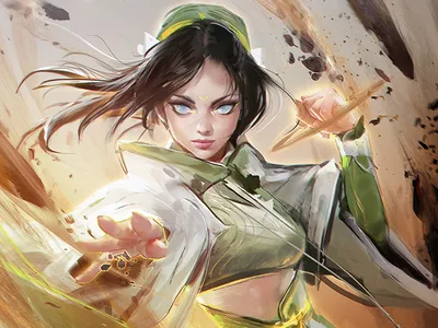 Dynamic Toph Beifong Avatar Black/Dark Wallpaper 4K 1920x1440 A, Dynamic, Hd, Wallpaper, Featuring, Toph, Beifong, From, Avatar, Last, Airbender, Showcasing, Gray, Landscape, Full HD