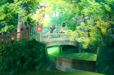 Anime Touhou Depicting World Wallpaper 4K 2000x1333 Hd, Anime-style, Touhou, Desktop, Wallpaper, Depicting, Two, Characters, Crossing, Stone, Bridge, Surrounded, Pink, White, Ultrawide, Full HD