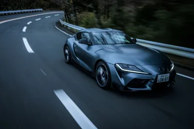 Silver Supra Sports Car Leaning Cars Wallpaper 4K 3840x2555 Silver, Toyota, Gr, Supra, Sports, Car, Leaning, Through, Mountain, Curve, Captured, Ultra, Gray, Ultrawide, 4k