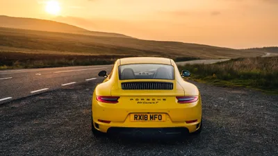 Yellow Carrera Winding Sunset Cars Wallpaper 4K 3840x2160 Rear, View, Of, A, Yellow, Porsche, 911, Carrera, Winding, Road, Sunset, Ultra, White, Ultrawide, 4k