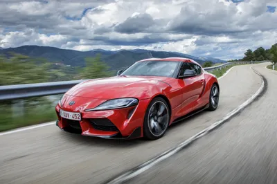 Epic Red Wallpaper Cars Wallpaper 4K 5000x3333 Red, Toyota, Gr, Supra, Car, Driving, On, A, Winding, Mountain, Road, Dynamic, Gray, Ultrawide, 4k