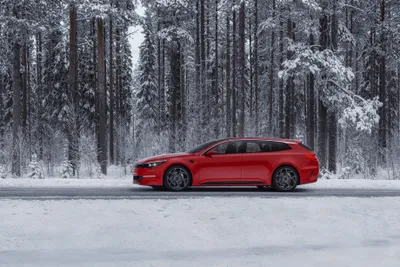 Vivid Red Wallpaper Nature Wallpaper 4K 3680x2456 Red, Kia, Sportspace, Concept, Car, Parked, On, A, Snowy, Road, Through, Frosted, Gray, Landscape, QHD