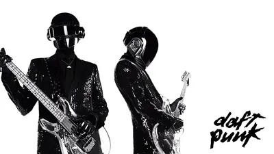 Daft Punk Black Black/Dark Wallpaper 4K 1920x1080 Hd, Pc, Desktop, Wallpaper, Featuring, Daft, Punk, In, Black, Suits, Helmets, Holding, White, Ultrawide, Full HD