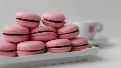 Bold Close Wallpaper Abstract Wallpaper 4K 1920x1080 Hd, Pc, Desktop, Wallpaper, Close-up, Of, Pink, Macarons, Stacked, Tray, Sweets, Food, Gray, Ultrawide, Full HD