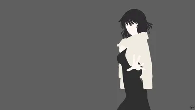 Minimalist Anime Fubuki Minimal Wallpaper 4K 1920x1080 Minimalist, Hd, Anime, Wallpaper, Featuring, Fubuki, From, One-punch, Man, Black, Hair, Sleek, White, Ultrawide, Full HD