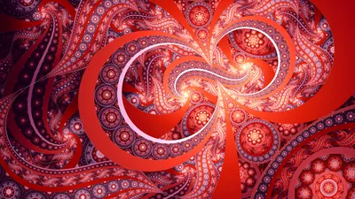 Epic Vibrant Wallpaper Abstract Wallpaper 4K 2560x1440 Vibrant, Red, Abstract, Fractal, Design, With, Intricate, Swirling, Patterns, Rendered, High, Definition, Ultrawide, QHD