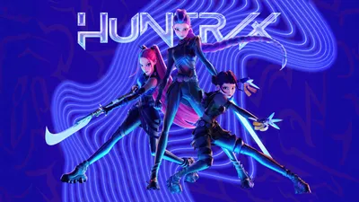 Kpop Demon Hunters Abstract Wallpaper 4K 7680x4320 Kpop, Demon, Hunters:, 8k, Ultra, Hd, Pc, Desktop, Three, Neon-lit, Futuristic, Dynamic, Brown, Red, Ultrawide, 4k