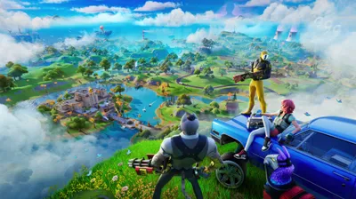 Bright Fortnite Wallpaper Games Wallpaper 4K 5120x2879 4k, Ultra, Hd, Fortnite, Video, Game, Wallpaper, Showing, Characters, Overlooking, Vibrant, Landscape, White, Pink, Ultrawide