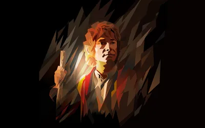 Stylized Digital Art Portrait Bilbo Technology Wallpaper 4K 1920x1200 Hd, Pc, Desktop, Wallpaper, Featuring, A, Stylized, Digital, Art, Portrait, Bilbo, Baggins, Orange, Brown, Ultrawide, Full HD