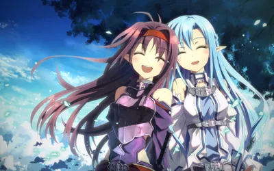 Anime Yuuki Konno Asuna Sword Nature Wallpaper 4K 2560x1600 Anime, Hd, Wallpaper, Featuring, Yuuki, Konno, And, Asuna, Sword, Art, Online, Smiling, White, Ultrawide, QHD