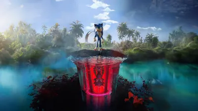 Sonic Hedgehog Standing Platform Glowing Abstract Wallpaper 4K 3840x2160 4k, Ultra, Hd, Sonic, The, Hedgehog, 3:, Pc, Desktop, Featuring, Standing, Platform, White, Pink, Gray, Ultrawide