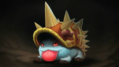 Vibrant Poro Rammus Black/Dark Wallpaper 4K 1920x1080 A, Vibrant, Hd, Wallpaper, Featuring, Poro, And, Rammus, League, Legends, Showcasing, Adorable, Brown, Blue, Purple, Ultrawide, Full HD