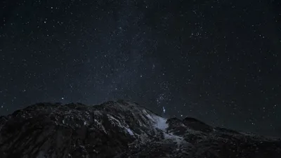 Snowdonia Mountain Starry Night Sky Nature Wallpaper 4K 5760x3240 A, Stunning, View, Of, Snowdonia's, Mountain, Under, Snowdonia, 039, Starry, Night, Sky, Brown, Ultrawide, 4k