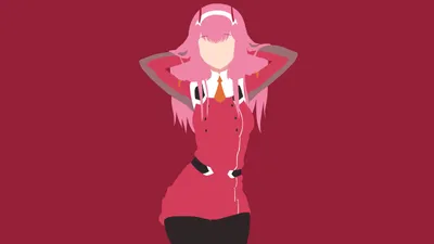 Radiant Zero Wallpaper Minimal Wallpaper 4K 2560x1440 Zero, Two, (darling, In, The, Franxx), Minimalist, Anime, Style, Red, Brown, Pink, Ultrawide, QHD