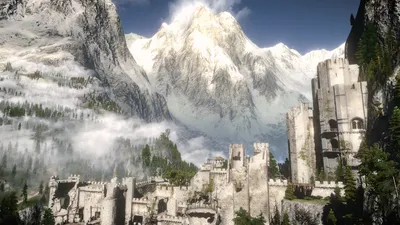 Snowy Mountain Landscape Ancient Ruins Nature Wallpaper 4K 1920x1080 Hd, Pc, Desktop, Wallpaper, Featuring, A, Snowy, Mountain, Landscape, Ancient, Ruins, Video, White, Gray, Ultrawide, Full HD