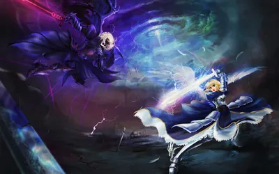Epic Artoria Wallpaper Black/Dark Wallpaper 4K 1920x1200 Hd, Desktop, Wallpaper, Featuring, Artoria, Pendragon, And, Saber, Alter, Fate, Series, Anime, White, Gray, Ultrawide, Full HD