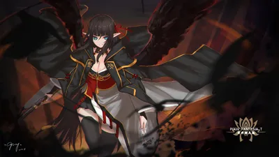 Vivid Fantasy Wallpaper Fantasy Wallpaper 4K 1920x1080 A, Fantasy-themed, Anime, Character, With, Black, Hair, And, Blue, Eyes, Wearing, Ribbons, Gray, Ultrawide, Full HD