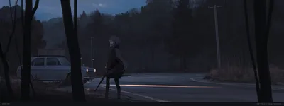 Anime Original Long Cars Wallpaper 4K 2950x1107 Anime, Original, Hd, Pc, Desktop, Wallpaper, Long, Brown-haired, Figure, Gun, Beside, Car, Brown, Ultrawide, QHD