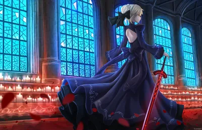 Dreamy Saber Wallpaper Black/Dark Wallpaper 4K 2000x1292 Saber, Alter, From, Fate/stay, Night, Movie, Heaven's, Feel, Fate, Stay, Heaven, Yellow, Ultrawide, Full HD