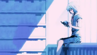 Sleek Rei Wallpaper Abstract Wallpaper 4K 1920x1080 Hd, Wallpaper, Of, Rei, Ayanami, From, Neon, Genesis, Evangelion, Sitting, Reading, Book, White, Ultrawide, Full HD