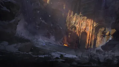 Dwarven Excavation Samuele Bandini Abstract Wallpaper 4K 3840x2160 Dwarven, Excavation, By, Samuele, Bandini, Orange, Brown, Gray, Ultrawide, 4k