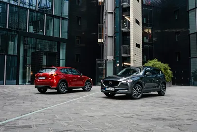 Radiant Two Wallpaper Abstract Wallpaper 4K 3000x2000 Two, Mazda, Cx-5, Suvs, Red, And, Gray, Parked, Modern, Glass-and-concrete, Plaza, Shown, Landscape, QHD
