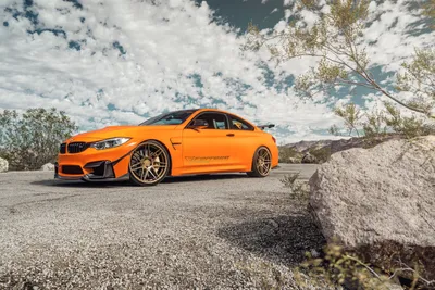 Misty Orange Wallpaper Cars Wallpaper 4K 7275x4855 Orange, Bmw, M4, Sports, Car, Parked, On, A, Desert, Road, Beside, Rocks, White, Landscape, 4k