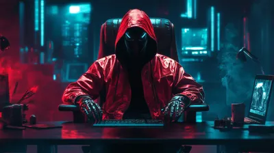 Sleek Cybernetic Wallpaper Games Wallpaper 4K 2912x1632 A, Cybernetic, Game, Master, In, Sleek, Red, Hooded, Jacket, Sits, Confidently, Dark, White, Brown, Pink, Ultrawide, QHD