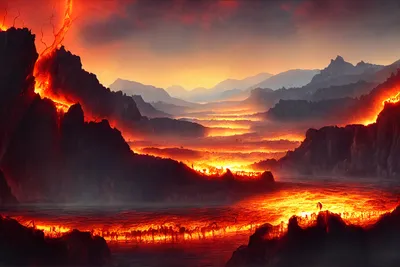 Vivid Dark Wallpaper Nature Wallpaper 4K 2304x1536 Hd, Pc, Desktop, Wallpaper, Featuring, A, Dark, Fiery, Landscape, Glowing, Lava, Rivers, Gray, Purple, Full HD