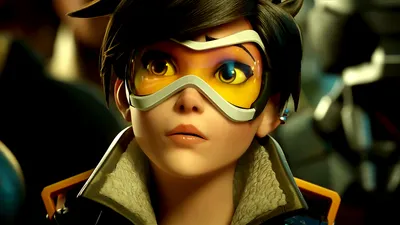 Tracer Character Video Games Wallpaper 4K 1920x1080 An, Hd, Desktop, Wallpaper:, Of, Tracer, A, Character, Video, Game, Overwatch, Gazing, Black, Ultrawide, Full HD