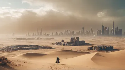 Sci Cityscape Blending Wallpaper 4K, World category